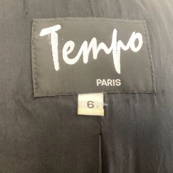 Tempo Paris long fitted power classic tailored two button lined black blazer 6 - Picture 8 of 10